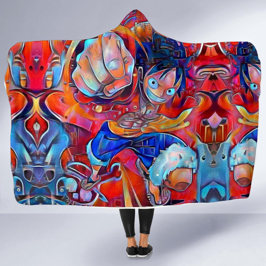 trippy luffy one piece hooded blanket 413009 - Hatsune Miku Merch